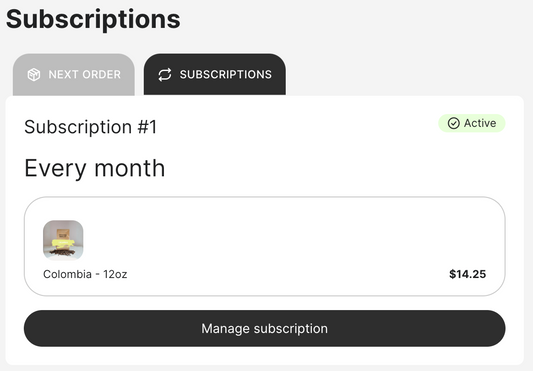 Managing Your Coffee Break Subscription